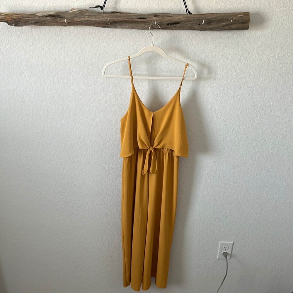 Cute yellow jumpsuit made by Vernacular size M